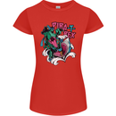 Pirate T-Rex Funny Dinosaur Womens Petite Cut T-Shirt Red