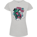 Pirate T-Rex Funny Dinosaur Womens Petite Cut T-Shirt Sports Grey
