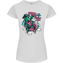 Pirate T-Rex Funny Dinosaur Womens Petite Cut T-Shirt White