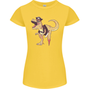 Pirate T-Rex Funny Dinosaur Womens Petite Cut T-Shirt Yellow