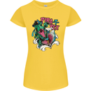 Pirate T-Rex Funny Dinosaur Womens Petite Cut T-Shirt Yellow