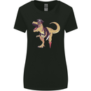 Pirate T-Rex Funny Dinosaur Womens Wider Cut T-Shirt Black