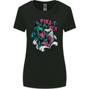 Pirate T-Rex Funny Dinosaur Womens Wider Cut T-Shirt Black
