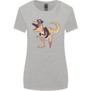 Pirate T-Rex Funny Dinosaur Womens Wider Cut T-Shirt Sports Grey