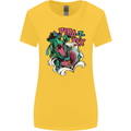 Pirate T-Rex Funny Dinosaur Womens Wider Cut T-Shirt Yellow