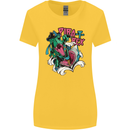 Pirate T-Rex Funny Dinosaur Womens Wider Cut T-Shirt Yellow