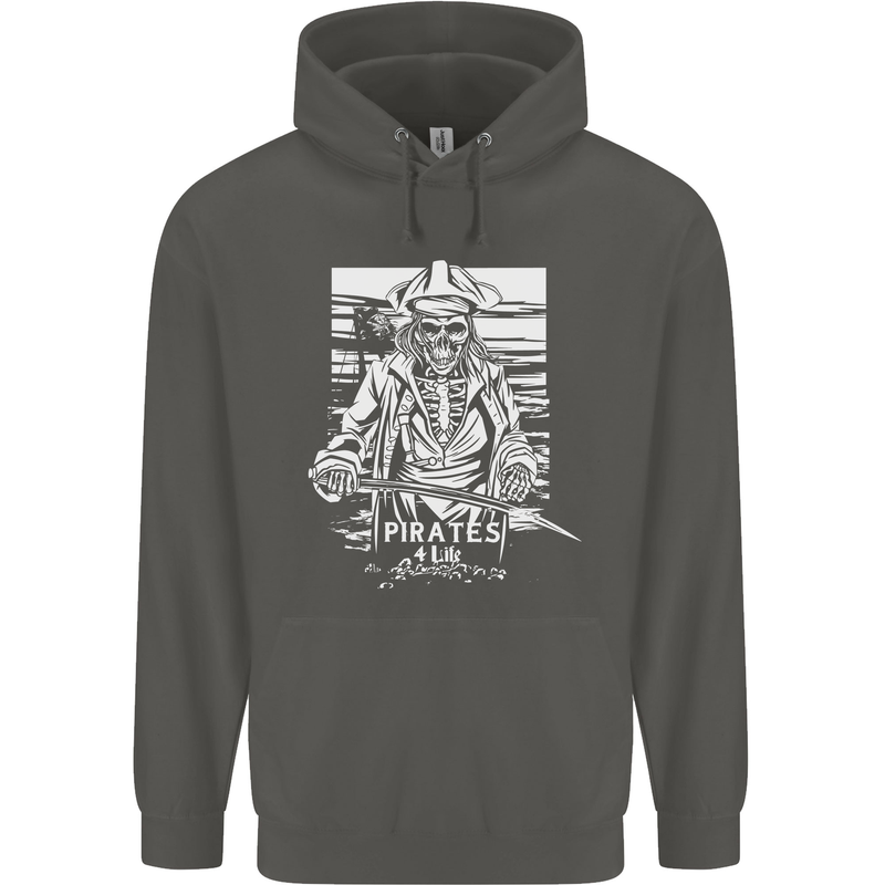 Pirates For Life Sailor Sailing Childrens Kids Hoodie Storm Grey