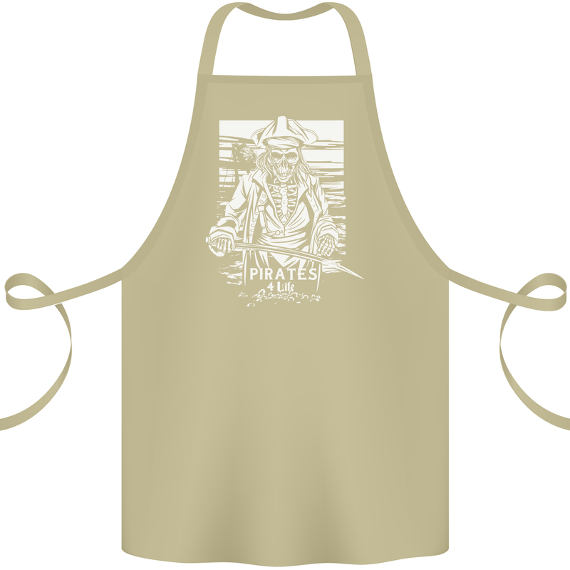 Pirates For Life Sailor Sailing Cotton Apron 100% Organic Khaki