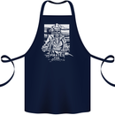 Pirates For Life Sailor Sailing Cotton Apron 100% Organic Navy Blue