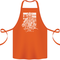 Pirates For Life Sailor Sailing Cotton Apron 100% Organic Orange