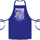 Pirates For Life Sailor Sailing Cotton Apron 100% Organic Royal Blue