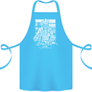 Pirates For Life Sailor Sailing Cotton Apron 100% Organic Turquoise
