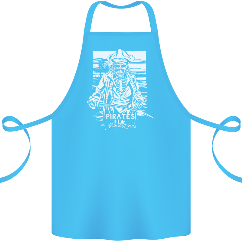 Pirates For Life Sailor Sailing Cotton Apron 100% Organic Turquoise