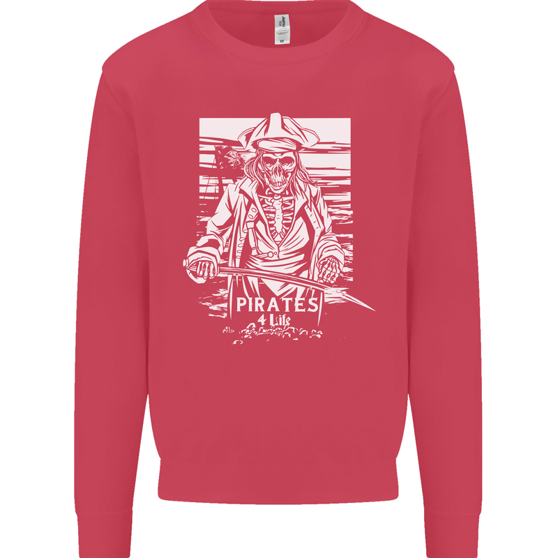 Pirates For Life Sailor Sailing Kids Sweatshirt Jumper Heliconia