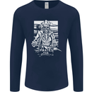 Pirates For Life Sailor Sailing Mens Long Sleeve T-Shirt Navy Blue