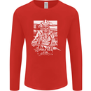 Pirates For Life Sailor Sailing Mens Long Sleeve T-Shirt Red