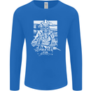 Pirates For Life Sailor Sailing Mens Long Sleeve T-Shirt Royal Blue