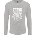 Pirates For Life Sailor Sailing Mens Long Sleeve T-Shirt Sports Grey