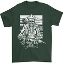 Pirates For Life Sailor Sailing Mens T-Shirt 100% Cotton Forest Green
