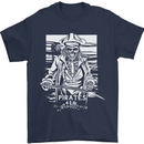 Pirates For Life Sailor Sailing Mens T-Shirt 100% Cotton Navy Blue