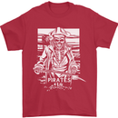 Pirates For Life Sailor Sailing Mens T-Shirt 100% Cotton Red