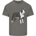 Pitbull Dog Looking Awesome Kids T-Shirt Childrens Charcoal