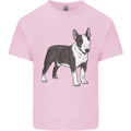 Pitbull Dog Looking Awesome Kids T-Shirt Childrens Light Pink