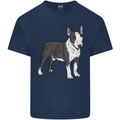 Pitbull Dog Looking Awesome Kids T-Shirt Childrens Navy Blue