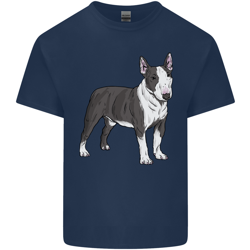 Pitbull Dog Looking Awesome Kids T-Shirt Childrens Navy Blue