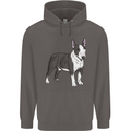 Pitbull Dog Looking Awesome Mens 80% Cotton Hoodie Charcoal