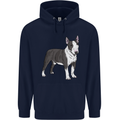 Pitbull Dog Looking Awesome Mens 80% Cotton Hoodie Navy Blue