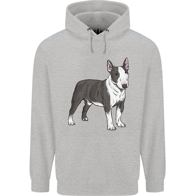 Pitbull Dog Looking Awesome Mens 80% Cotton Hoodie Sports Grey