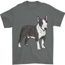 Pitbull Dog Looking Awesome Mens T-Shirt 100% Cotton Charcoal