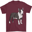 Pitbull Dog Looking Awesome Mens T-Shirt 100% Cotton Maroon