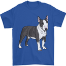 Pitbull Dog Looking Awesome Mens T-Shirt 100% Cotton Royal Blue