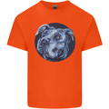 Pitbull Dog Portrait Kids T-Shirt Childrens Orange