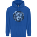 Pitbull Dog Portrait Mens 80% Cotton Hoodie Royal Blue