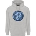 Pitbull Dog Portrait Mens 80% Cotton Hoodie Sports Grey