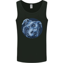 Pitbull Dog Portrait Mens Vest Tank Top Black