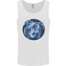 Pitbull Dog Portrait Mens Vest Tank Top White