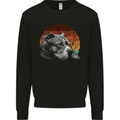 Pitbull Dog Sunset Mens Sweatshirt Jumper Black