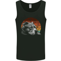 Pitbull Dog Sunset Mens Vest Tank Top Black
