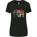 Pitbull Dog Sunset Womens Wider Cut T-Shirt Black