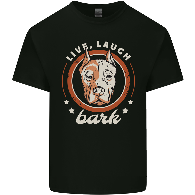 Pitbull Live Laugh Bark Funny Dog Kids T-Shirt Childrens Black