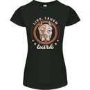 Pitbull Live Laugh Bark Funny Dog Womens Petite Cut T-Shirt Black