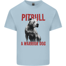 Pitbull Warrior Dog Kids T-Shirt Childrens Light Blue