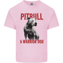 Pitbull Warrior Dog Kids T-Shirt Childrens Light Pink