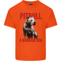 Pitbull Warrior Dog Kids T-Shirt Childrens Orange