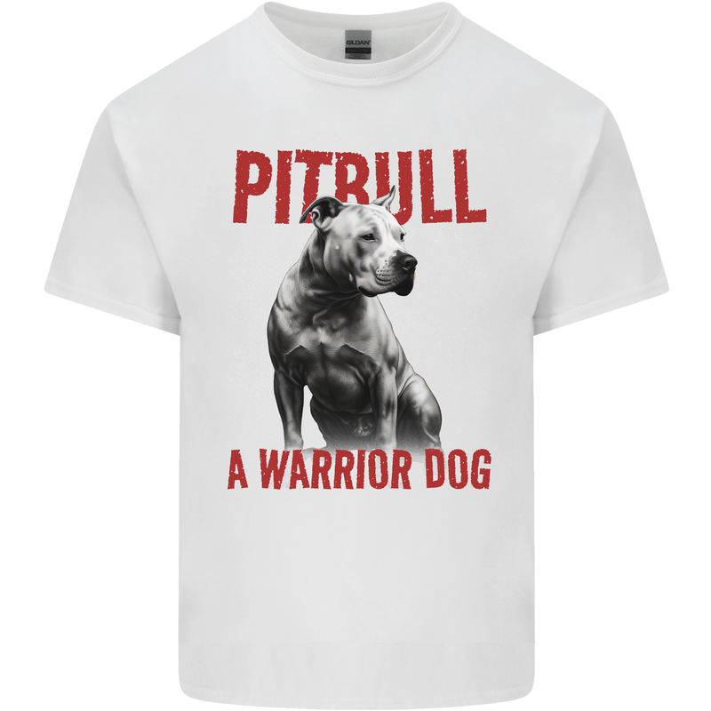 Pitbull Warrior Dog Kids T-Shirt Childrens White