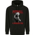Pitbull Warrior Dog Mens 80% Cotton Hoodie Black